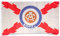 Gemelolandia | Bandera de 90x150 cm con Cruz de Borgoña y Escudo de Futbol 1903