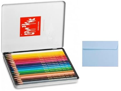 Caran d'Ache Swisscolor Aquarellstifte 18 Stück + 1 Umschläge – Swisscolor Aquarellfarben