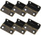 6 Stück Halbflächenscharniere - Versetztes Türscharnier Halbodens Scharniere, Retro-Scharniere, Ladenscharniere für Schrank, Möbel, Dreifach Gefaltet [Bronze]
