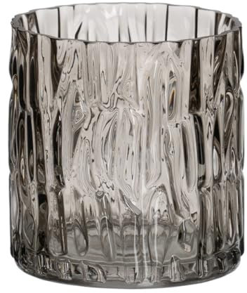 BigBuy Home Vase Gris Verre 12 x 12 x 12 cm