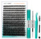 GEMERRY Extension Cils Kit Faux Cils Individuel 50D Extension de Cils Bouquet Cils individuel Natural D Curl 10-18 mm avec Colle et Scellements Applicateur Pince DIY Kit Faux Cils(50D-D-10-18mm-Set)