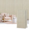 Lot de 2 panneaux acoustiques en bois - Revêtement mural insonorisant autocollant - Panneaux acoustiques décoratifs en chêne - Pour un design élégant de la pièce - Panneaux acoustiques en bois de teck