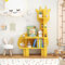 COSTWAY Children Bookcase, Cute Toy Storage Unit with Open Shelves, Wooden Toddler Bookshelf Organizer for Kids Room, Play Room, Nursery (Giraffe)