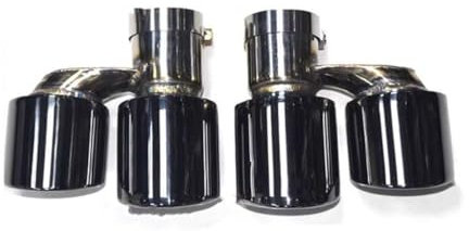 ZFZFC Endstuck Auspuff für Audi Q5 Up to SQ5, Auspuffblenden Edelstahl Auto Endstück Endschalldämpfer Spitze Endrohrblende,B Black