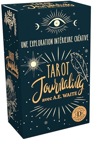 Dusserre Tarot Journaling | Introspektives Kartenspiel | 78 Fragekarten & 15 Tipps | Erklärungsvideo | Hardbox | Cartomancie