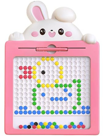 Magnetisches Dot-Board für Kinder, magnetisches Doodle-Board | Maltafel für Vorschulkinder | Magnet-Doodle-Brett mit Punktperlen, lehrreiches Reisespielzeug für und Mädchen im Alter von 4–8 Jahren