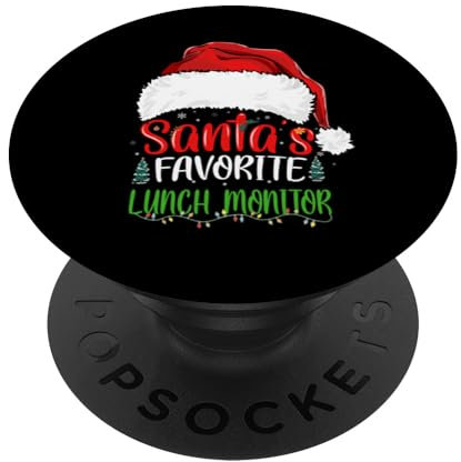 Santa's Favourite Lunch Monitor Lustiger Weihnachts-Lunchmonitor PopSockets Klebender PopGrip
