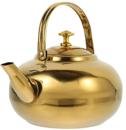 Kessel Edelstahl Wasserkessel Edelstahl Wasserkrug Camping Wasserkessel Teekessel Haushalt Wasser Kochkessel Teebrauer 201 Edelstahl Golden