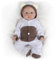 Vollence 48cm Reborn Baby Puppe Silikon, Keine Vinylpuppen, Realistische Neugeborene, Neugeborene Babypuppe - Mädchen