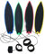 SMELEYOU 4pcs Finger Surfboards Finger -Surfbrett mit Schnur für Kinder Teenager Erwachsene Fingerbrett Sommerurlaub Wind Surfbrett Fingerbrett Finger Surfbrett (Blau+Gelb+Rot+Grün)