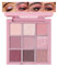 9 Farben Rosa Lidschatten Palette, Pfirsich Eyeshadow Palette Hochpigmentiert, Blendable Ledschatenpalete Matte Shimmer, Wasserfest & Lang Anhaltend Lidschattenpalette, Augen Makeup Palette für Frauen