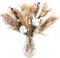 RumonZS Dried Pampas Bouquet Flowers Decoration 95pcs Brown White Natural Pampas Grass Plants Dried Bouquet Flowers Boho Wedding Decoration,Home Table Vase Decor for Room Farmhouse Party Decoration