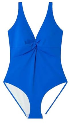 dolcecasabiancheria Costume Donna Intero Mare Piscina Gisela Coppa Preformata Senza Ferretto 30227U IT 52 Blu