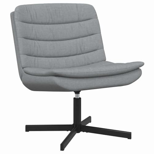 vidaXL Drehstuhl Hellgrau 63 x 75 x 76 cm Stoff, Wohnzimmer, Modern, Robuster Drehstuhl, Drehender Sitz, Stilvolle Möbel, Elegantes Design, Funktionale Innensitzgelegenheit
