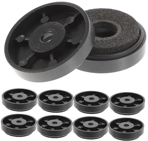 CLISPEED 10pcs Round Speaker Isolation Feet Pads Anti-vibration Base Mat for Subwoofer Turntable Hifi Audio Equipment with Weight Support