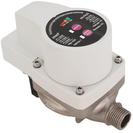 Fafeims Bomba Elevadora de Presión de Agua de 3 Velocidades, 100W, 150W, 200W con Motor sin Escobillas de Imán Permanente para Grifo de Ducha, Inodoro, Riego de Cocina (Enchufe de la UE)