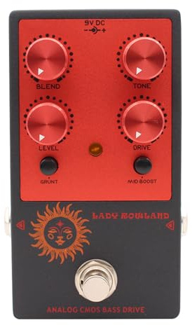 Matybobe Bass-Overdrive-Pedal, Bass-Effektpedal, Effektgerät, E-Overdrive-Pedal, JFET CMOS Gain Circuit Blend Dry Wet Mid Boost Grunt-Regler für Aktiv und Passiv