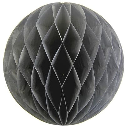 1 Wabenball 20cm ( schwarz 030 ) // Wabenkugel Honeycomb Hänge Deko Ballon Laternen Aufhänger Waben Bälle Papier Pompons Dekoration Geburtstag Party Hochzeit