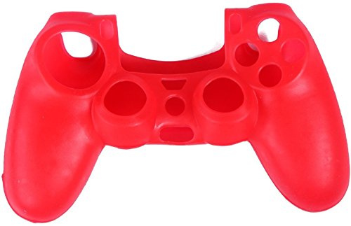 Silicone rubber soft case Gel skin cover for Sony PlayStation 4 PS4 Controller-Red