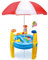 Kids Sand and Water Play Table with Umbrella Parasol Sunshade and Accessories Summer Garden Beach Sandpit Play Set