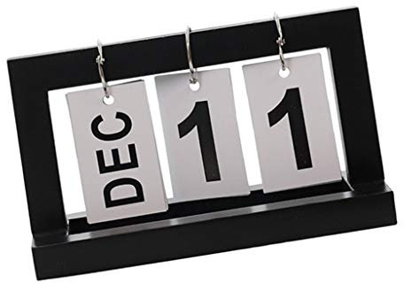 Fenteer Dauerkalender Tischkalender, Schwarz