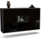 Dekati Sideboard Tallahassee hängend (136x77x35cm) Korpus anthrazit matt - Front Hochglanz Schwarz - Push to Open - Leichtlaufschienen