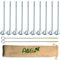 AllEco® Trinkhalmlöffel 10er Set Strohhalm wiederverwendbar Cocktail Latte Macchiato Löffel + 2 Reinigungsbürsten + Eco-Beutel - nachhaltig, umweltfreundlich & plastikfrei | Strohhalmlöffel