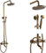 Duschset Duscharmatur Mischbatterie mit Handbrause Retro Brauseschlauch Bad