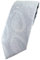 TigerTie Designer Krawatte in silbergrau grau silber Paisley gemustert