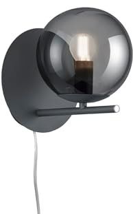 Trio Leuchten Wandleuchte Pure 202000142, Metall Anthrazit, Glas rauchfarbig, exkl. 1x E14