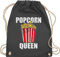 Turnbeutel Rucksack - Karneval & Fasching Taschen - Popcorn Queen - Knallmais Puffmais Popcorn Liebhaber - Unisize - Dunkelgrau - karnevalstaschen fasching, turn beutel wurftasche fasching-