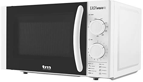 TM Electron TMPMW001G EASYWAVE Forno a microonde con Grill e capacità di 20 l, 700 W di Potenza, 6 impostazioni di Funzionamento con modalità scongelamento e Timer di 30 min, 50 W, 20 Litri, Acciaio