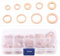200 Stück M5-M14 Kupfer-Unterlegscheiben Sortiments-Set O-Ring Kupferdichtungs-Set Flachring-Dichtungssatz Hardware-Befestigungszubehör mit Box für allgemeine Reparaturen