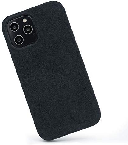 Arrivly Ultrafiber Handyhülle für iPhone 12 Pro Max Hülle Silikon Kratzfest iPhone 12 Pro Max Case Mikrofaser Flexible Cover Schwarz Schutzhülle iPhone 12 Pro Max