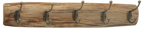 Boltze Garderobe Brando (Dekorationsobjekt aus Eichen Holz, 10 x 55 x 10 cm Wandgarderobe) 2005234, Natur