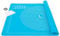 SUPER KITCHEN Rutschfeste Backunterlage Antihafte Backmatte Silikon Groß 71 x 51cm Teigunterlage Ausrollmatte XL Silikonmatte Fondant Pizza Teigmatte mit Teigschneider- Epoxidharz Resin Matte (Blau)