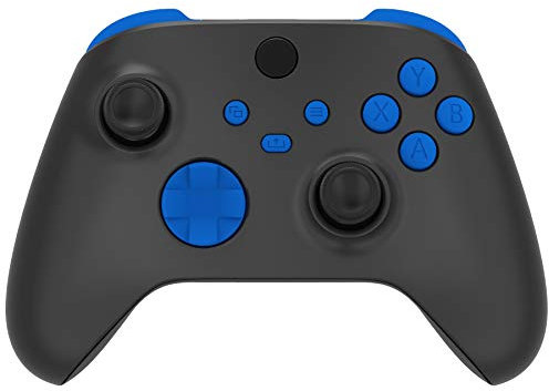 eXtremeRate Botones Completos para Xbox Series S X Control - Repuesto Botón de LB RB LT RT Bumpers Gatillos D-Pad ABXY Start Back Sync Compartir Teclas para Xbox Series X/S Mando (Azul)
