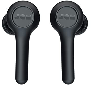 JAM FKA Brands Ltd Jam TWS Exec Earbuds In-Ear Bluetooth Headphones, Wireless Audio, Rechargeable, Built-in Microphone, 32 Hours Playtime with Portable Charging Case, IPX4 Sweat Resistant - Black