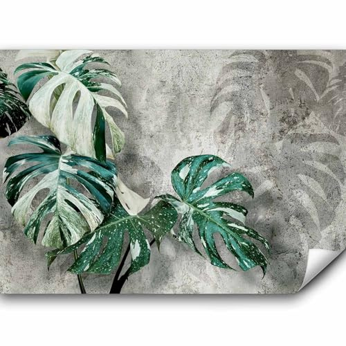 murando - Fototapete Vlies Monstera Variegata, 300x210 cm, Schlafzimmer