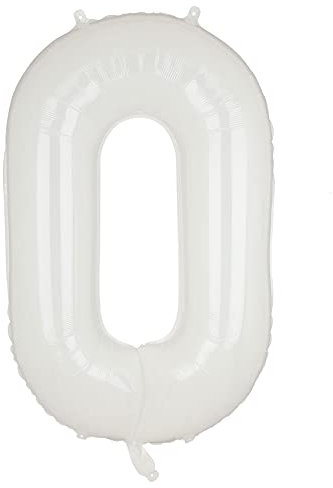 100 CM Groß Folienballon Zahl 0 Weiß Luftballon Folien Mylar Riese MäDchen Helium Luftballons Weiss Geburtstag Party Deko Lieferungen Baby