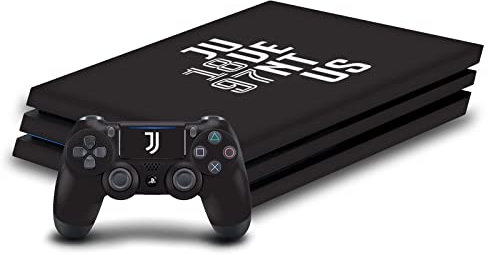 Head Case Designs Offizielle Juventus Football Club Typographie Kunst Matte Vinyl Haut Gaming Aufkleber Abziehbild kompatibel mit Sony Playstation 4 PS4 Pro Console and DualShock 4 Controller