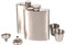 2pcs Stainless Steel Hip Flask Set: 8oz Flask + Funnel + 2 Stainless Steel Cups, Ideal for Men's Gifts & Whiskey