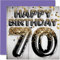 Geburtstagskarte zum 70. Geburtstag für Männer – schwarze und goldene Glitzerballons – Happy Karten für 70 Jahre alten Mann Papa Großvater Opa Opa Oma, 145 mm x 145 mm 70 mm Geburtstagskarten Geschenk