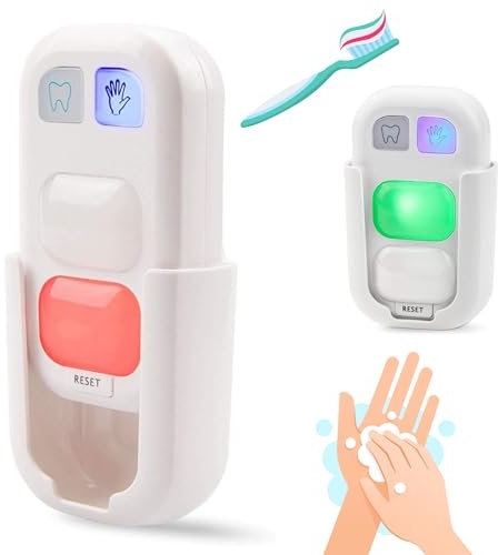 Mini temporizador digital de cepillado de dientes y lavado de manos para niños, señal LED colorida cuando se completa la tarea, temporizador de cepillo de dientes