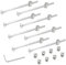 Biaungdo 12 bulloni M6 x 100 mm per letto a castello, con attacco esagonale, per mobili, culla, con chiave inglese (bianco)