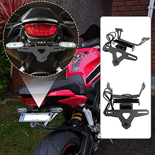 TAZGANTAX Motorrad Kennzeichenhalter hinten für CB-650-R CBR-650-R Kotflügel Eliminator-Kit mit LED-Licht, kompatibel mit Ho-nda CB 650R CBR 650R CB 650 R CBR 650 R 2021 2022 Tail Tidy-Halterung