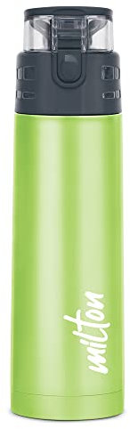 Milton Atlantis 600 Thermosteel Water Bottle 500 ml, 24 Hr Hot and Cold I Leak Proof Lid, ISI Certified I Vacuum Insulated I for Office, Gym, School I Green