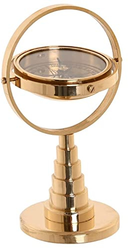 DKD Home Decor Figura Decorativa Bussola 9,5 x 8 x 16 cm Oro Vintage