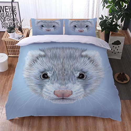 VACSAX Bettbezug 200x200 cm Tier Koala 3D Kinder Bettwäsche Set Mikrofaser, Weich Bettbezüge 2 Kissenbezug 80x80 cm Mit Reißverschluss, Druck Bettwäsche Set 3 Teilig, Weiche Microfaser