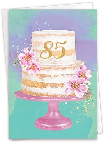 NobleWorks C10115MBG Geburtstagskarte zum 85. Geburtstag, mit 12,7 x 17,8 cm Umschlag (1 Karte)